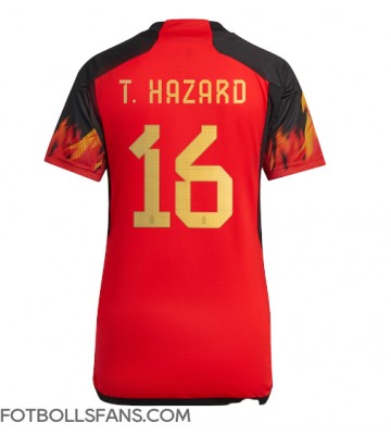 Belgien Thorgan Hazard #16 Replika Hemmatröja Damer VM 2022 Kortärmad